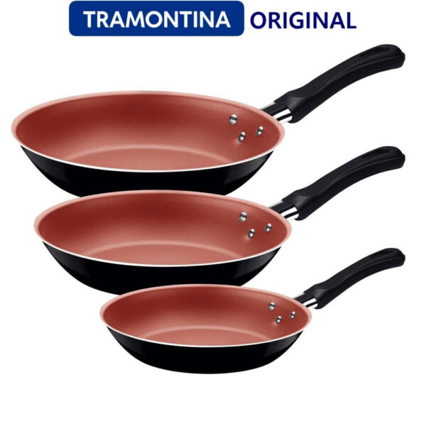 Jogo de Frigideiras TRAMONTINA Antiaderente 3 Peças